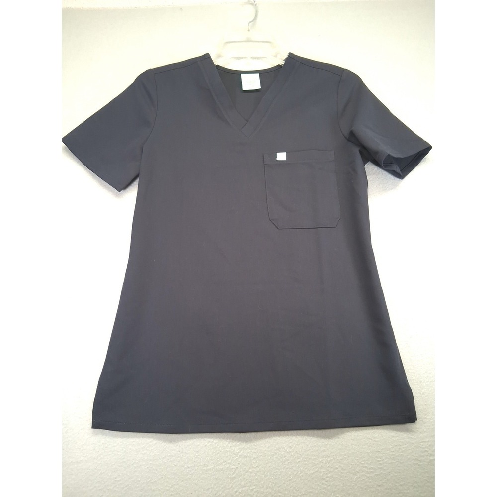 Garde Malade Women's Scrub Top  Black Pockets Size XXS‎